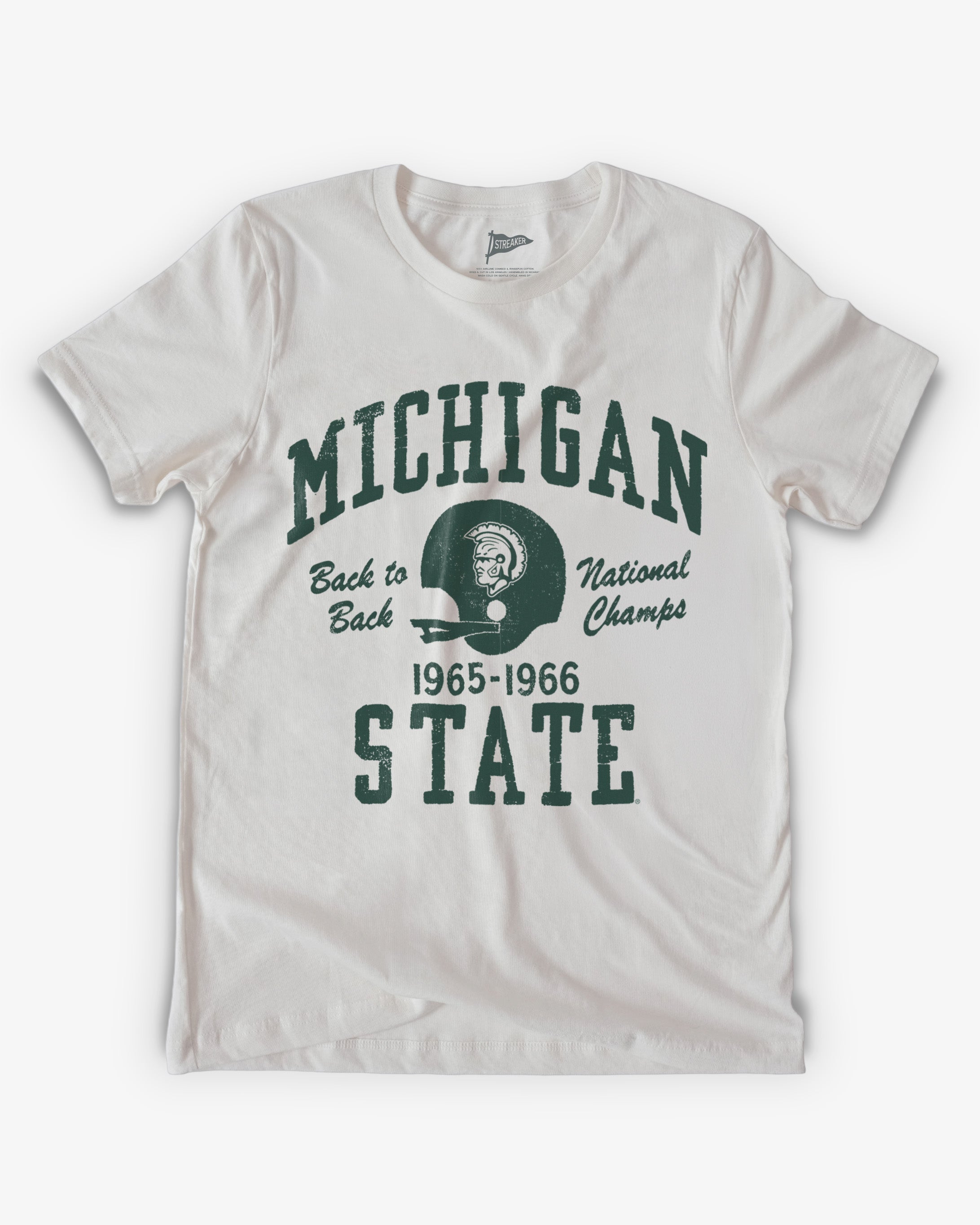 Michigan State Vintage Back To Back Football Champions Tee