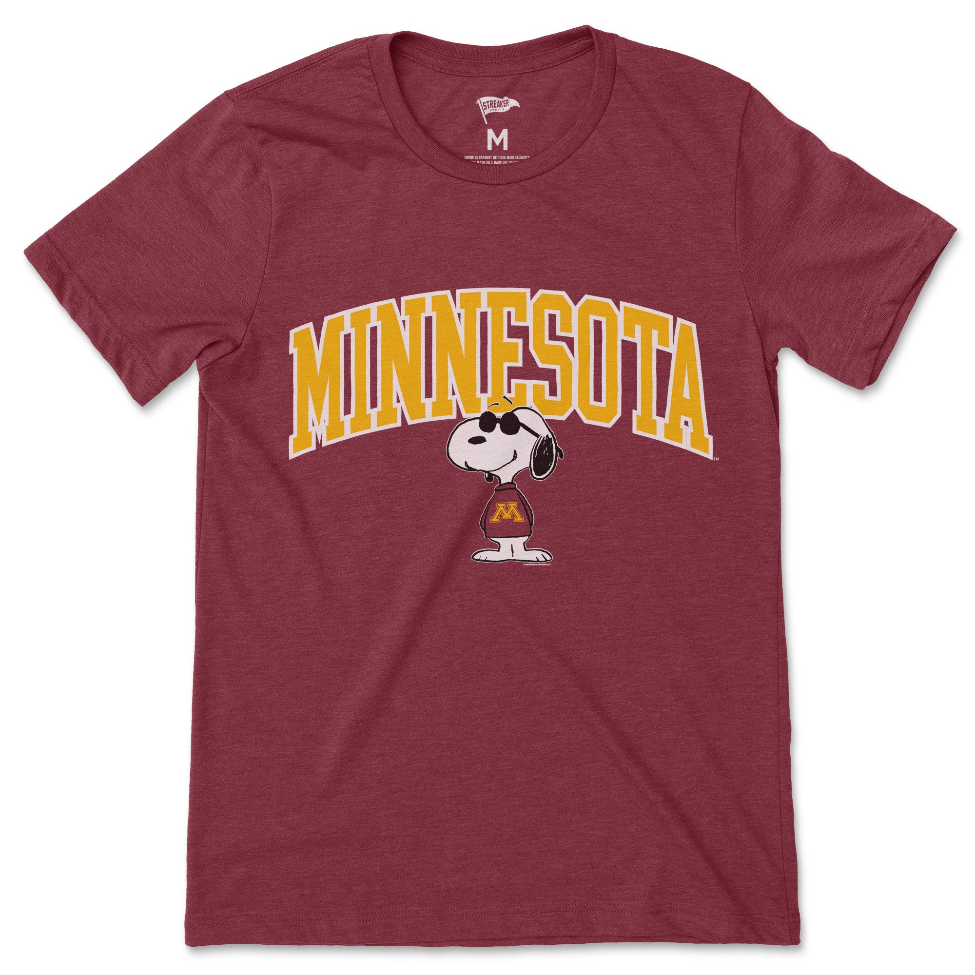 Minnesota Joe Cool Peanuts College Tee Vintage Sports Style