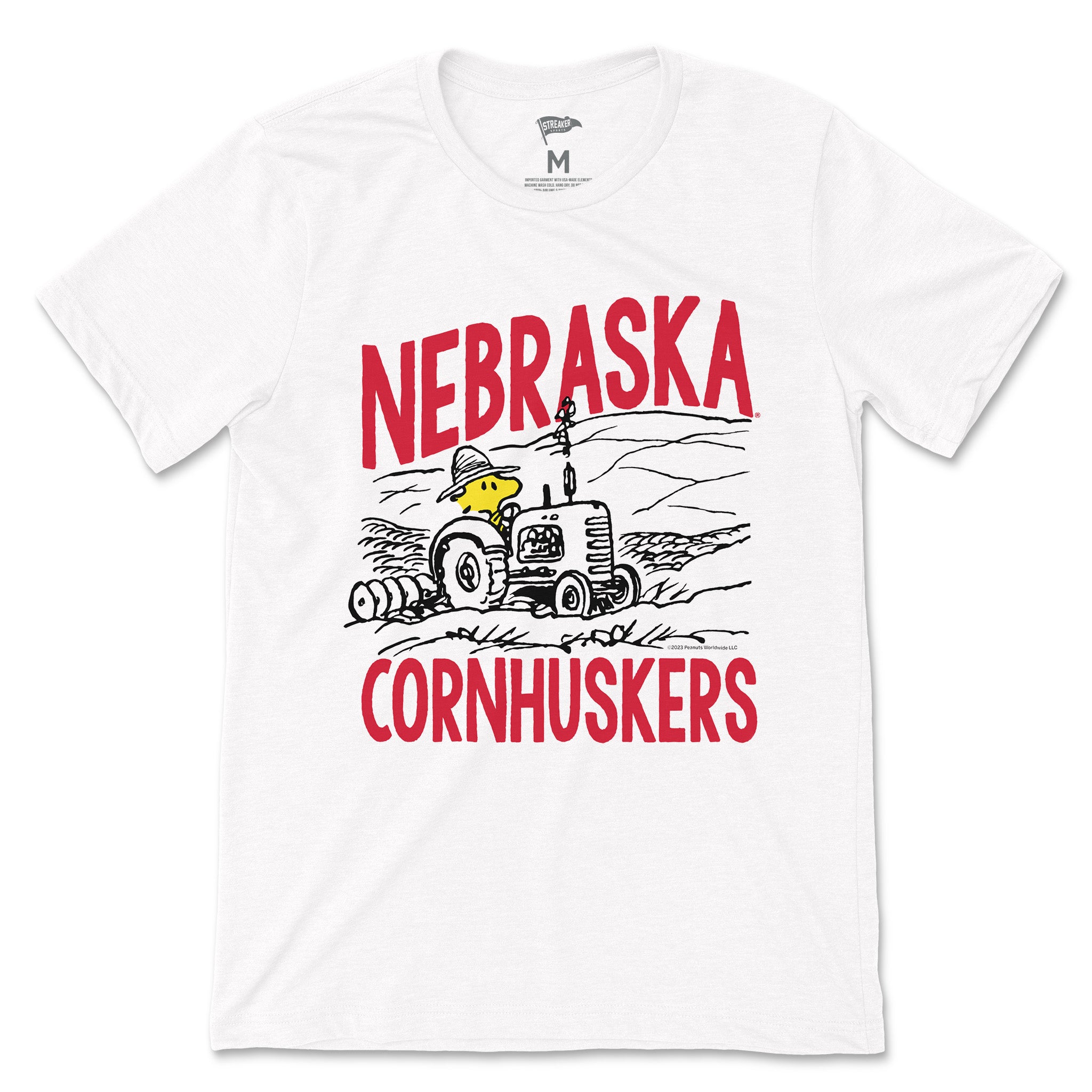 Streaker Sports Peanuts x Nebraska Woodstock Farmer Tee | Vintage