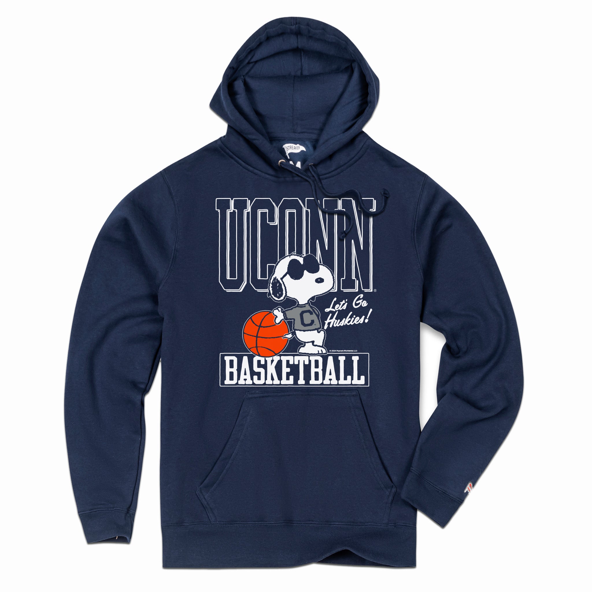 Streaker Sports Peanuts x UConn Snoopy Basketball Hoodie Premium