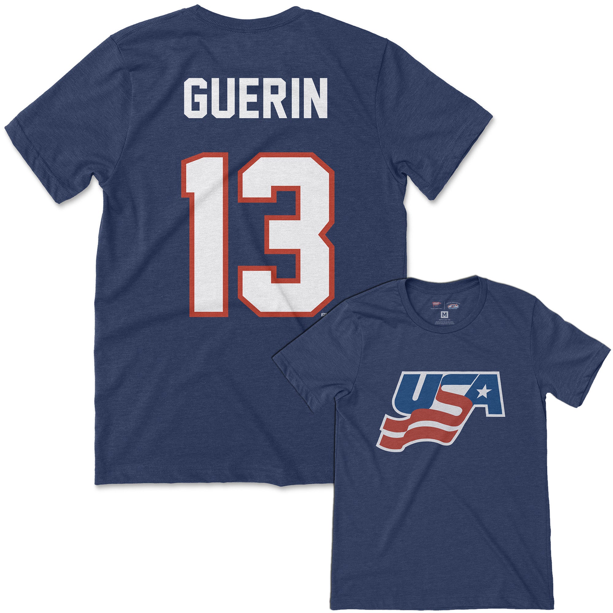 美川憲一 Tシャツ L United Sports MADE IN USA Streaker Sports Team USA Bill Guerin Jersey Tee | Dive into