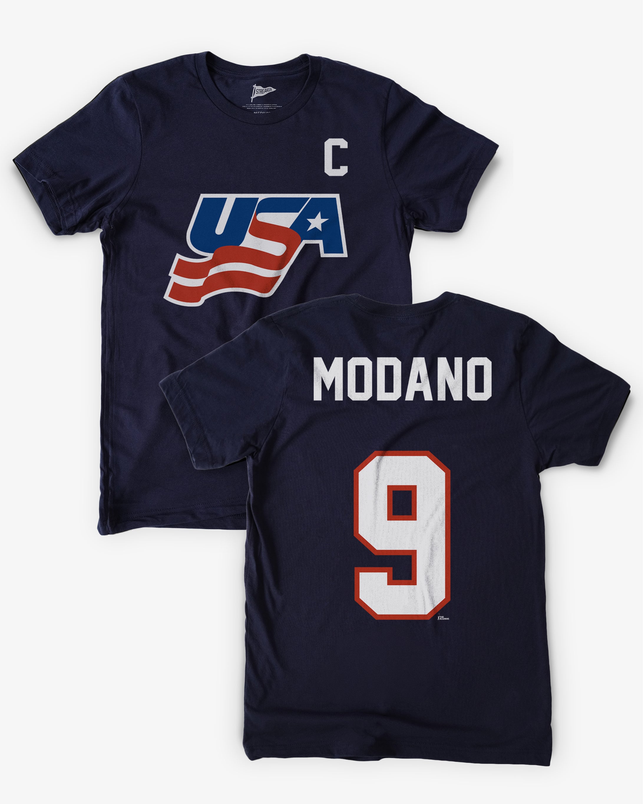 Streaker Sports Team USA Mike Modano Jersey Tee | Celebrate USA