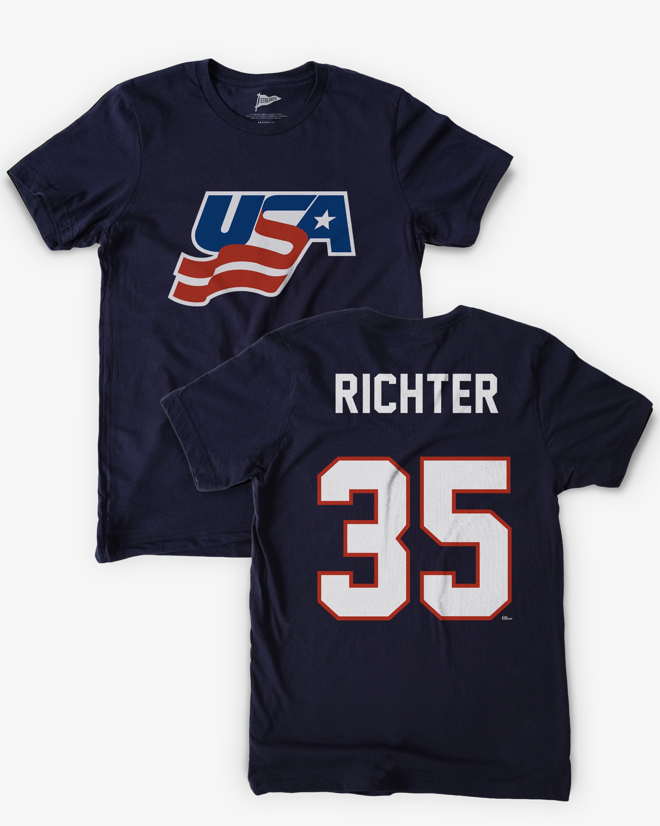 Team USA Mike Richter Hockey Jersey Tee | Officially Licensed
