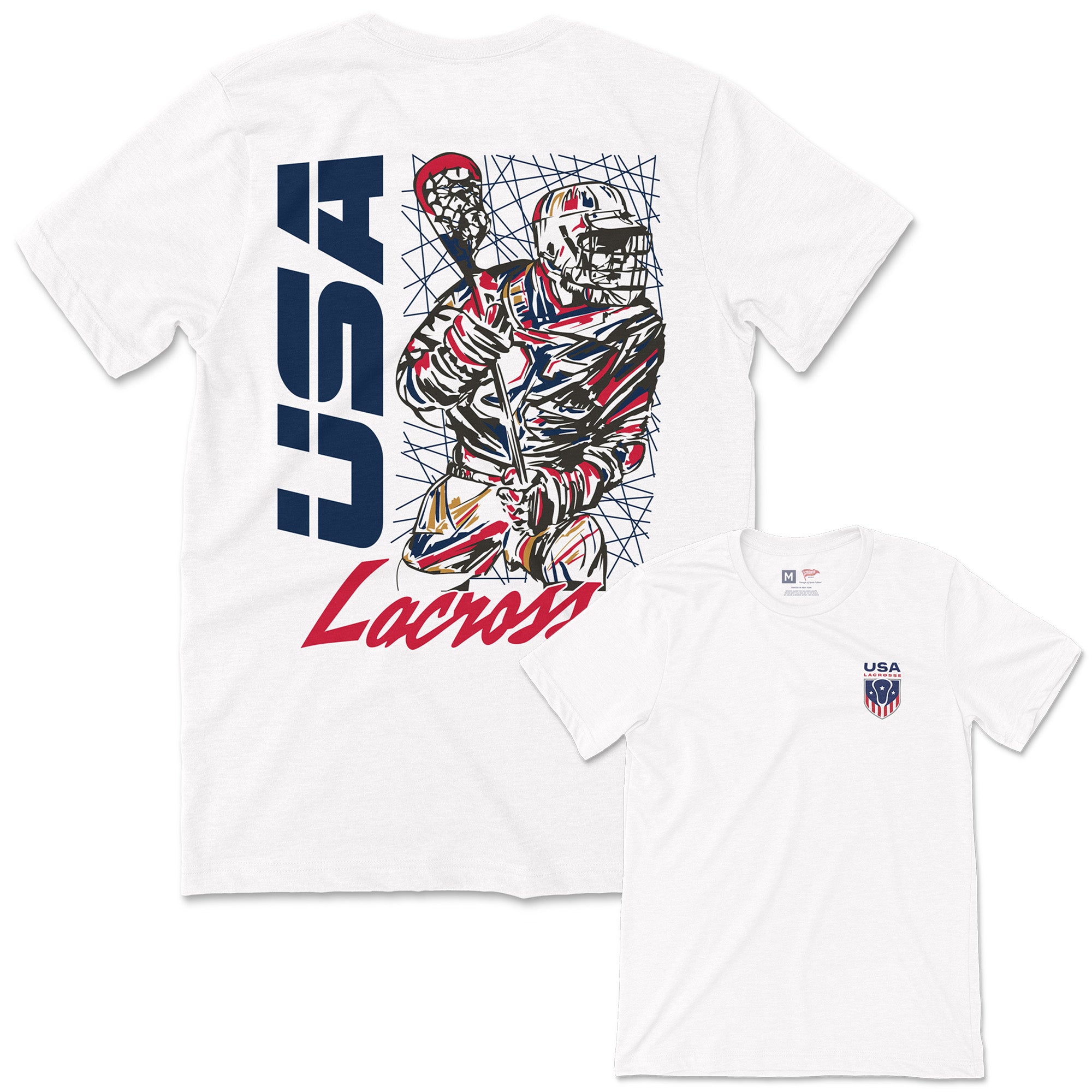 Streaker Sports USA Lacrosse Retro Player Tee | Vintage Inspired