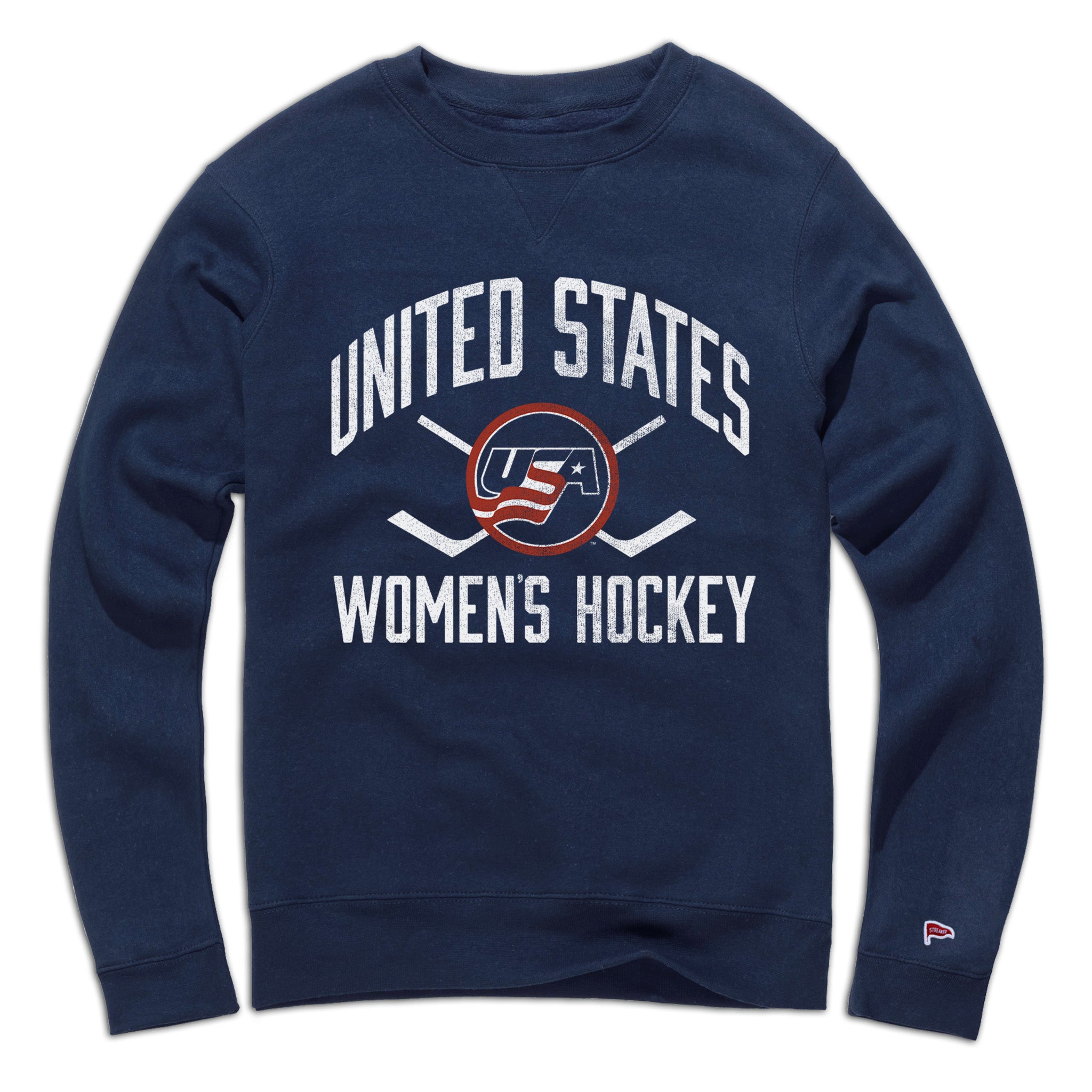 Streaker Sports USA Womens Hockey Crest Crewneck - Relive 1998