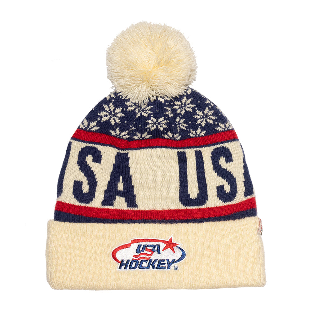 USA Hockey™ Vintage Knit Pom Hat