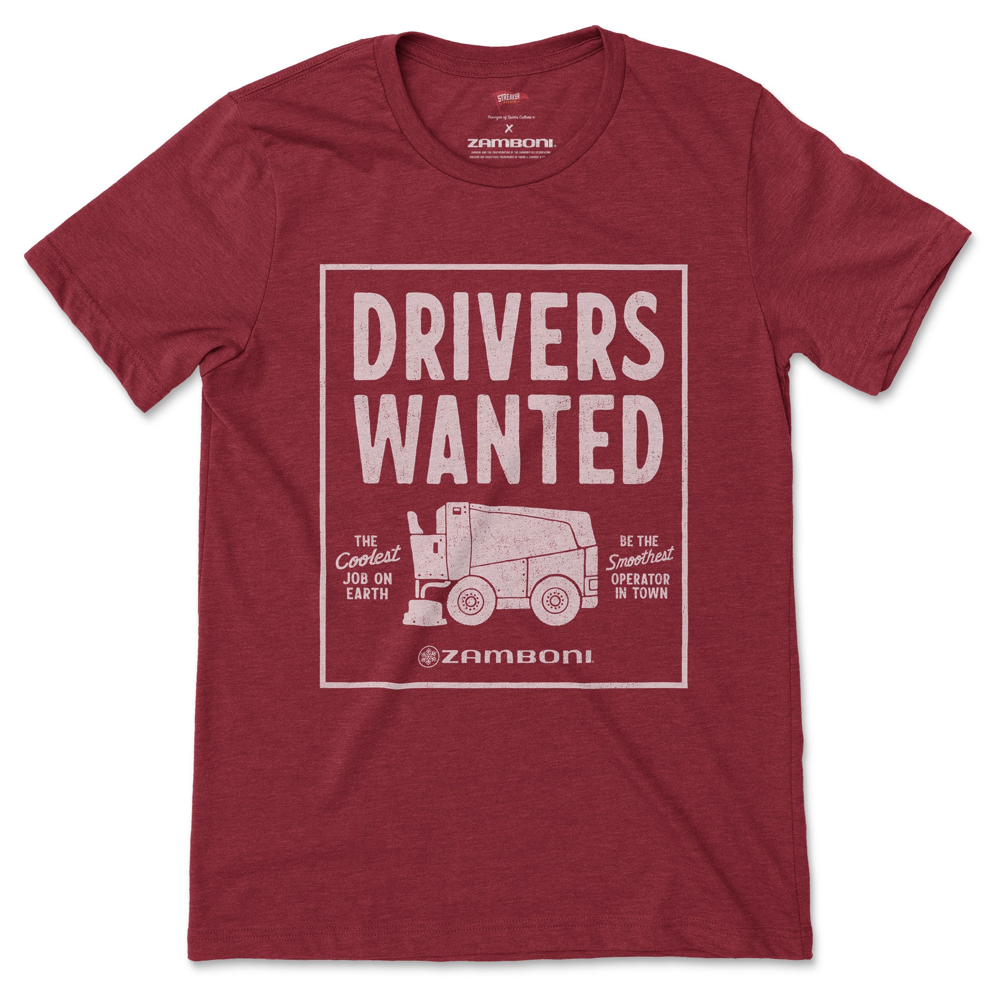Zamboni Drivers Wanted Tee Vintage Graphic Tee Streaker Sports