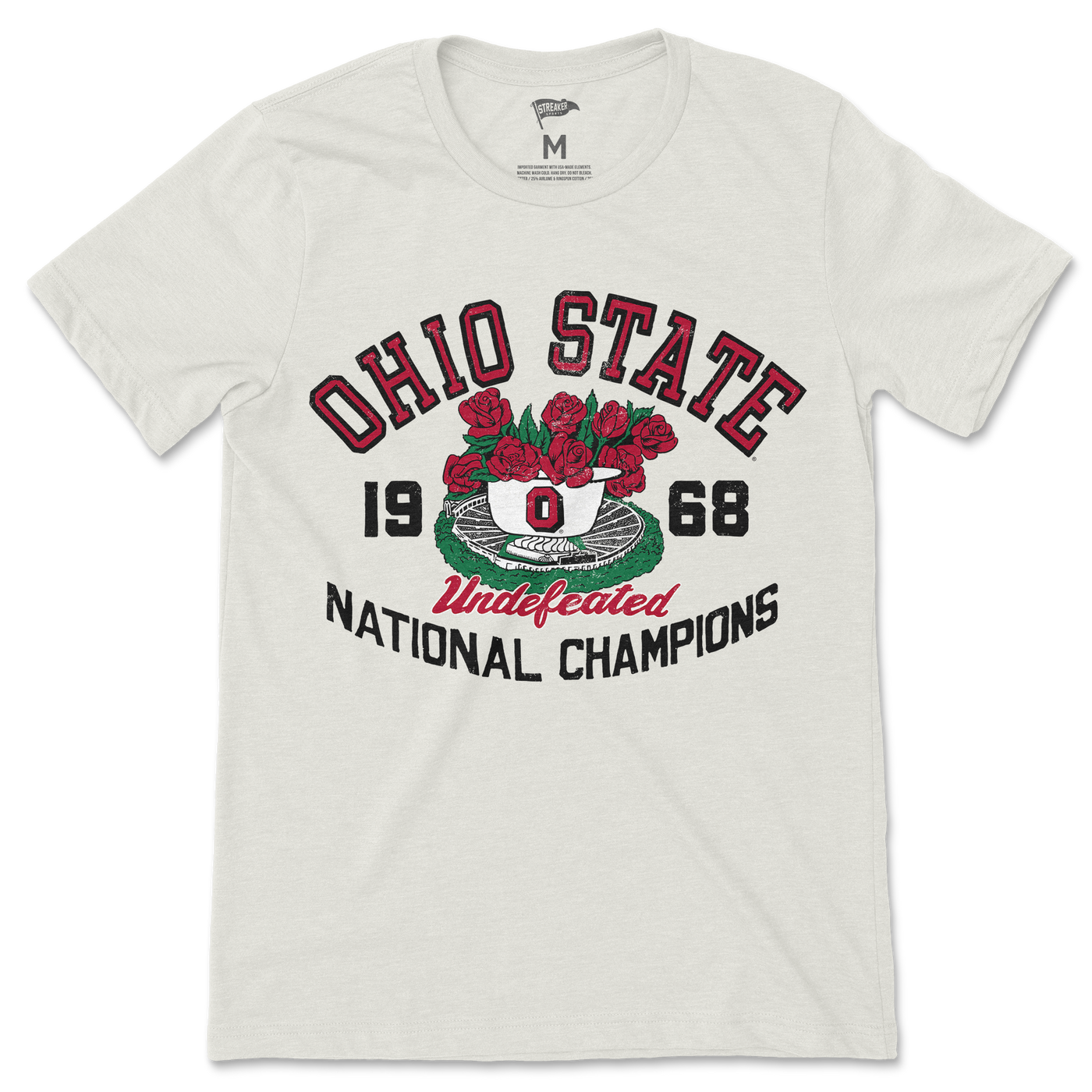 1968 Ohio State Football Undefeated Tee – Streaker Sports 1968 Ohio State Football Undefeated Tee – Streaker Sports
