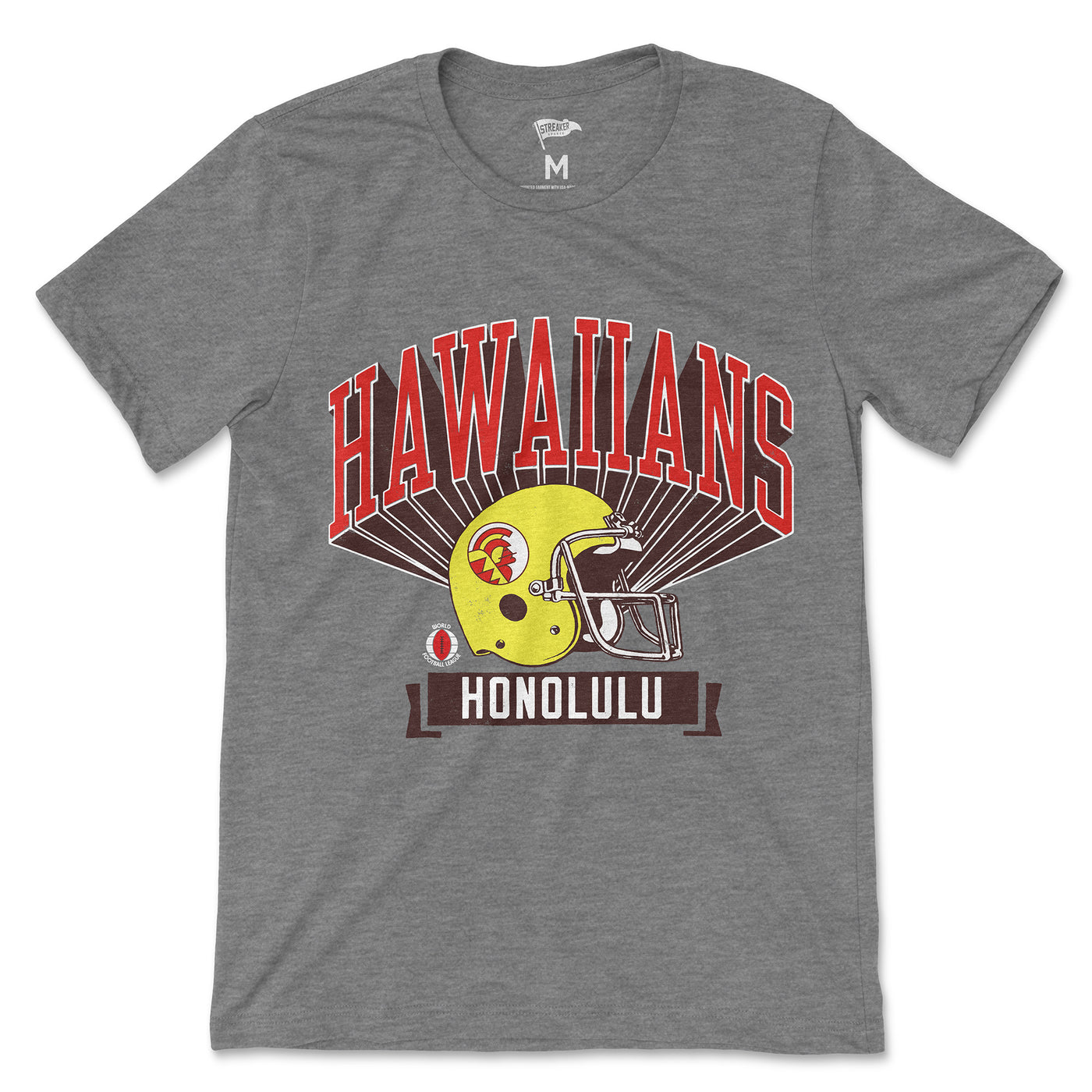 1974 Honolulu Hawaiians Retro Helmet Tee - Streaker Sports