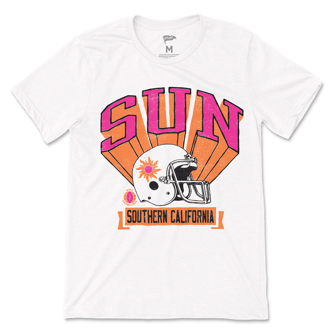 1974 Southern California Sun Retro Helmet Tee - Streaker Sports