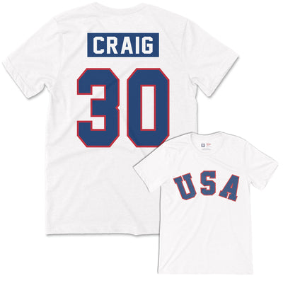 1980 Jim Craig Home Jersey Tee - Streaker Sports