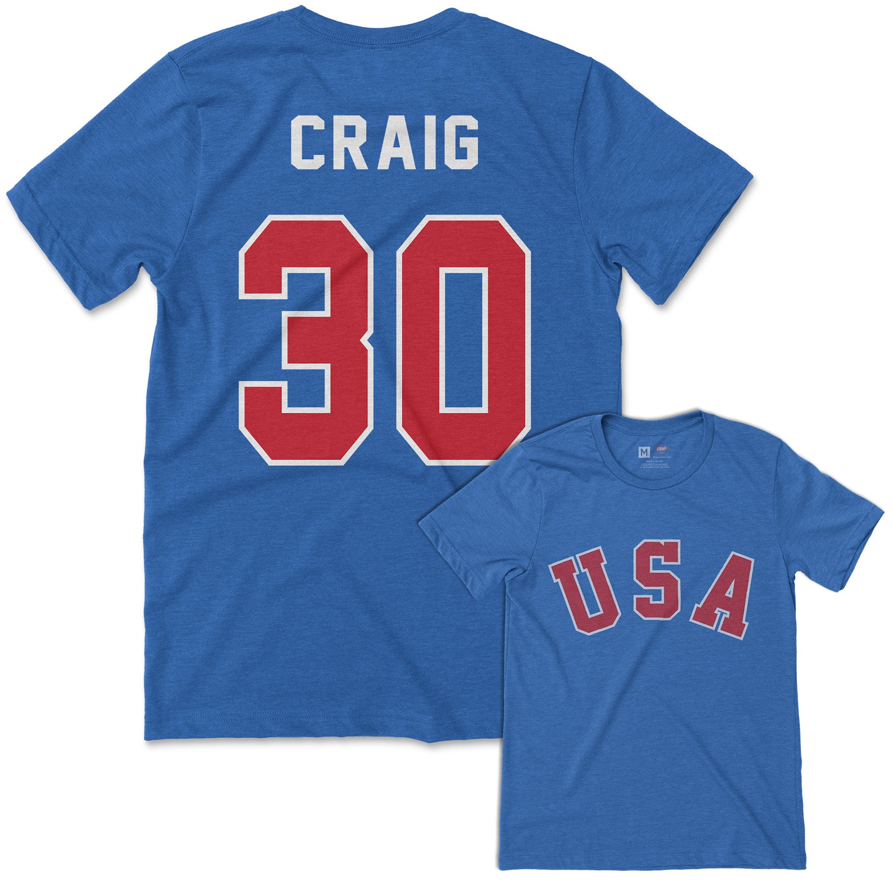 Streaker Sports 1980 Jim Craig Miracle USA Hockey Jersey Tee