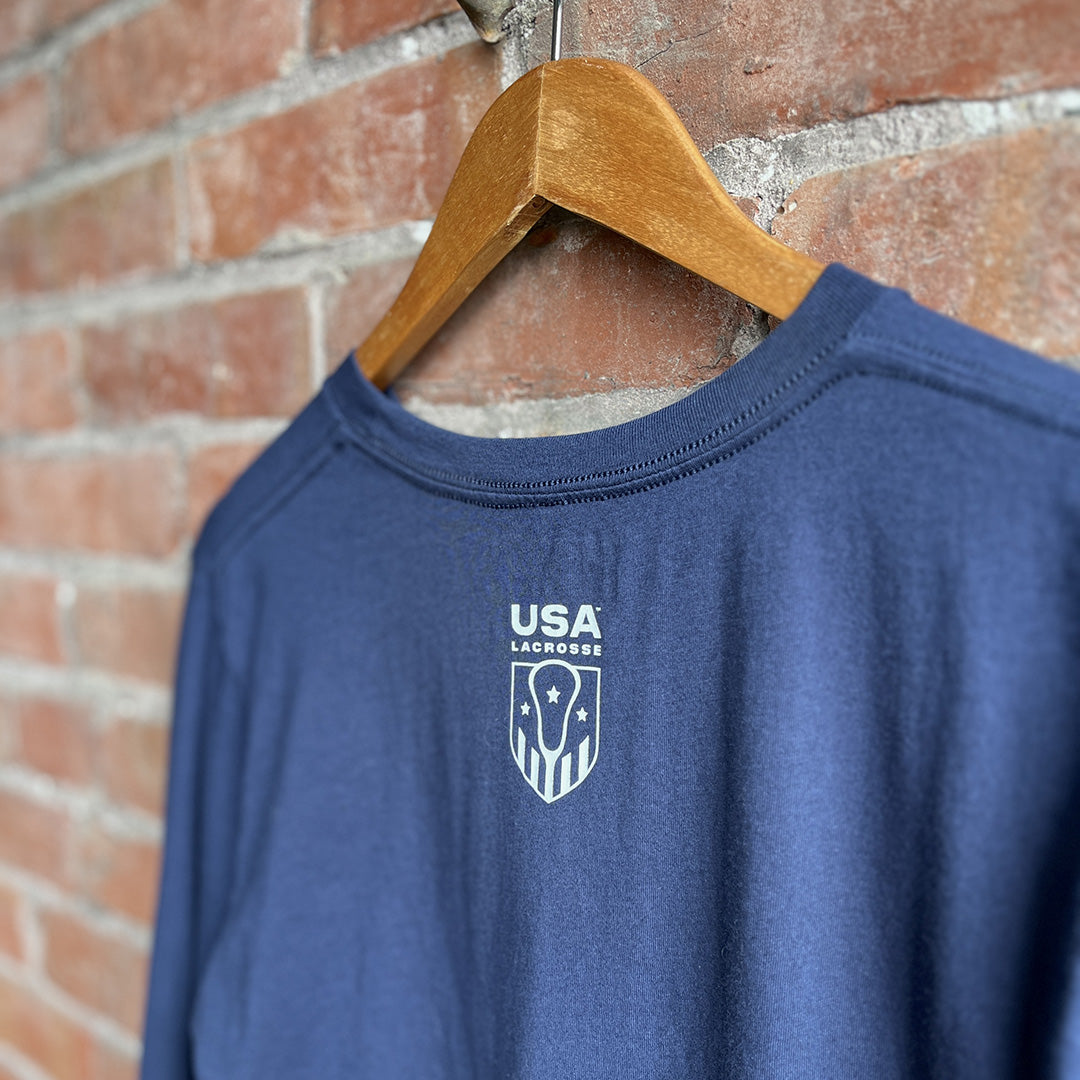 USA Lacrosse Retro Script Long Sleeve - Streaker Sports