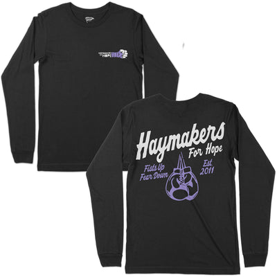 Haymakers for Hope Fists Up Fear Down Long Sleeve - Streaker Sports