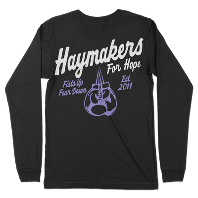 Haymakers for Hope Fists Up Fear Down Long Sleeve - Streaker Sports