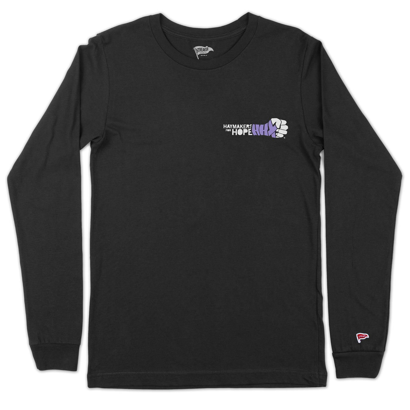 Haymakers for Hope Fists Up Fear Down Long Sleeve - Streaker Sports