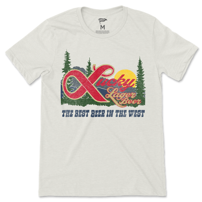 Lucky Lager Vintage Best Beer in the West Tee - Streaker Sports