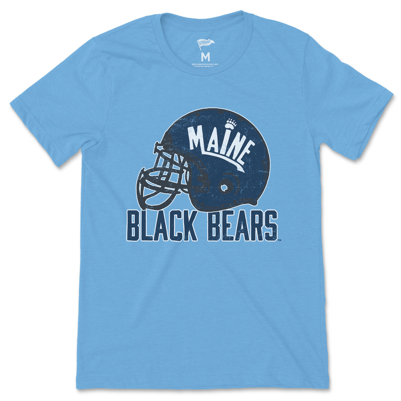 Maine Retro Football Helmet Tee - Streaker Sports