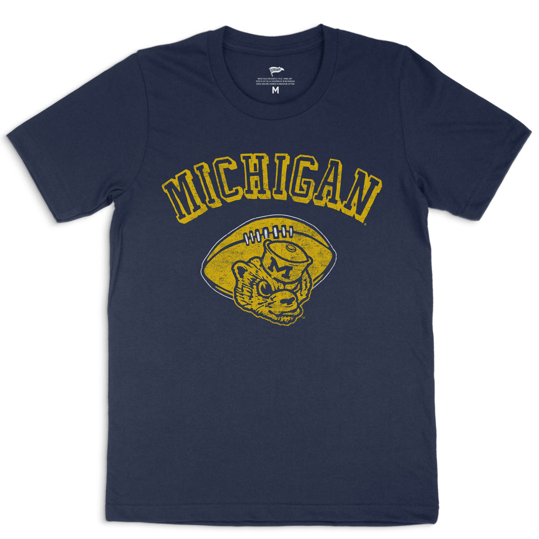 Michigan Vintage Football Tee | College Vault Exclusive – Streaker