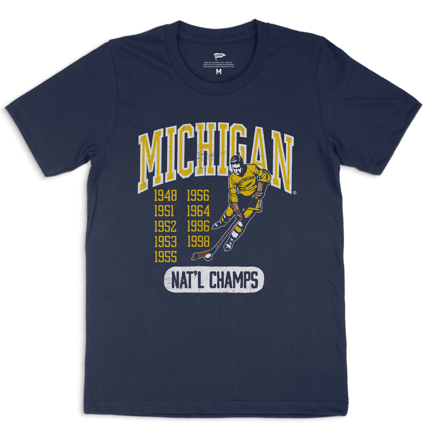 Michigan Vintage Hockey Champions Tee - Streaker Sports