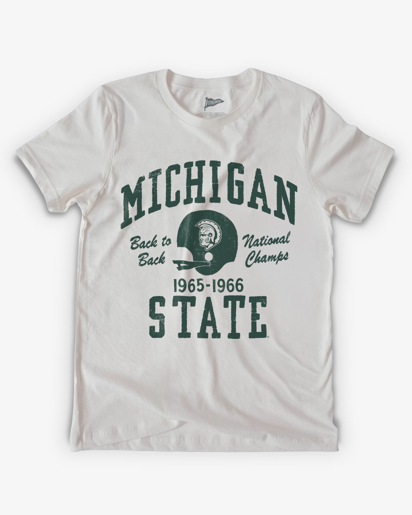 Michigan State Vintage Back To Back Football Champions Tee
