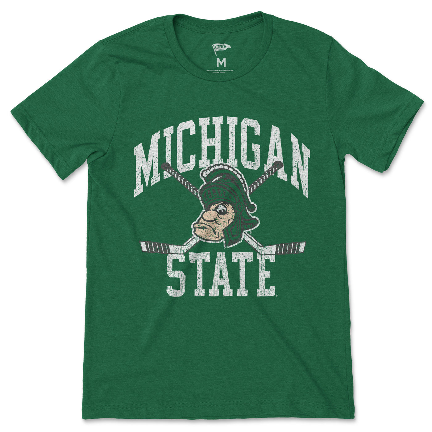 Michigan State Vintage Hockey Tee - Streaker Sports