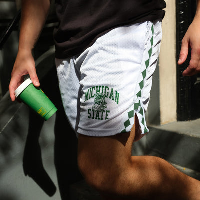 Michigan State Vintage Mesh Lacrosse Shorts - Streaker Sports