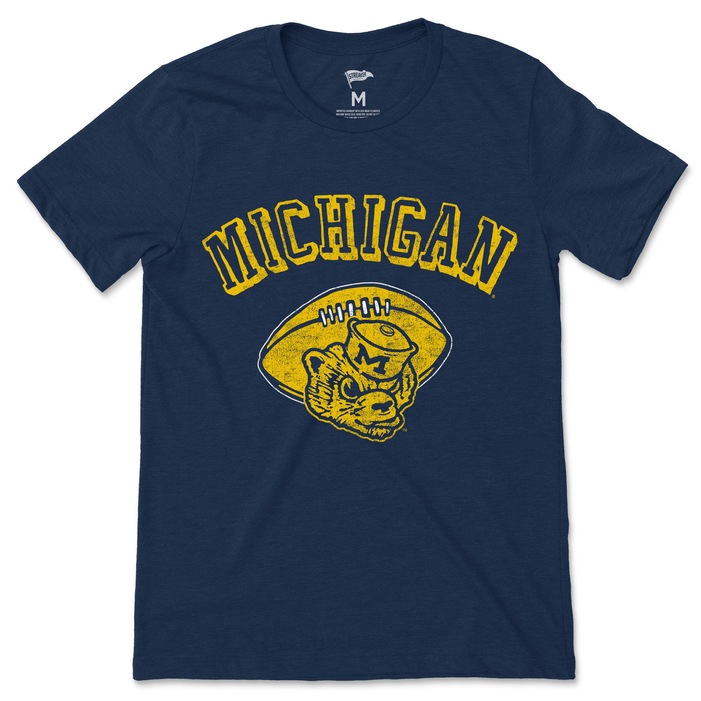 Michigan Vintage Football Tee - Streaker Sports