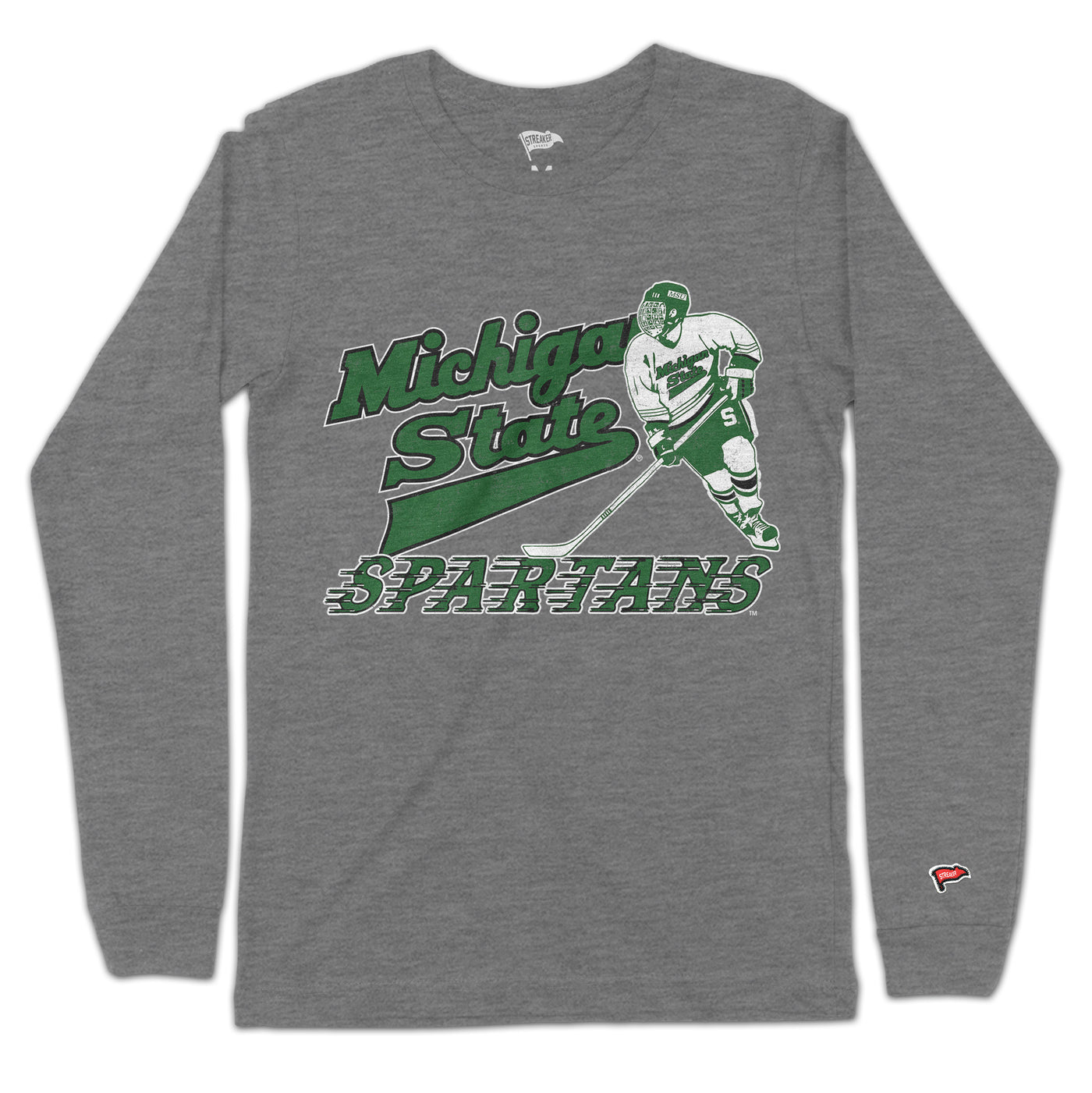 Michigan State Vintage 1990s Hockey Long Sleeve - Streaker Sports