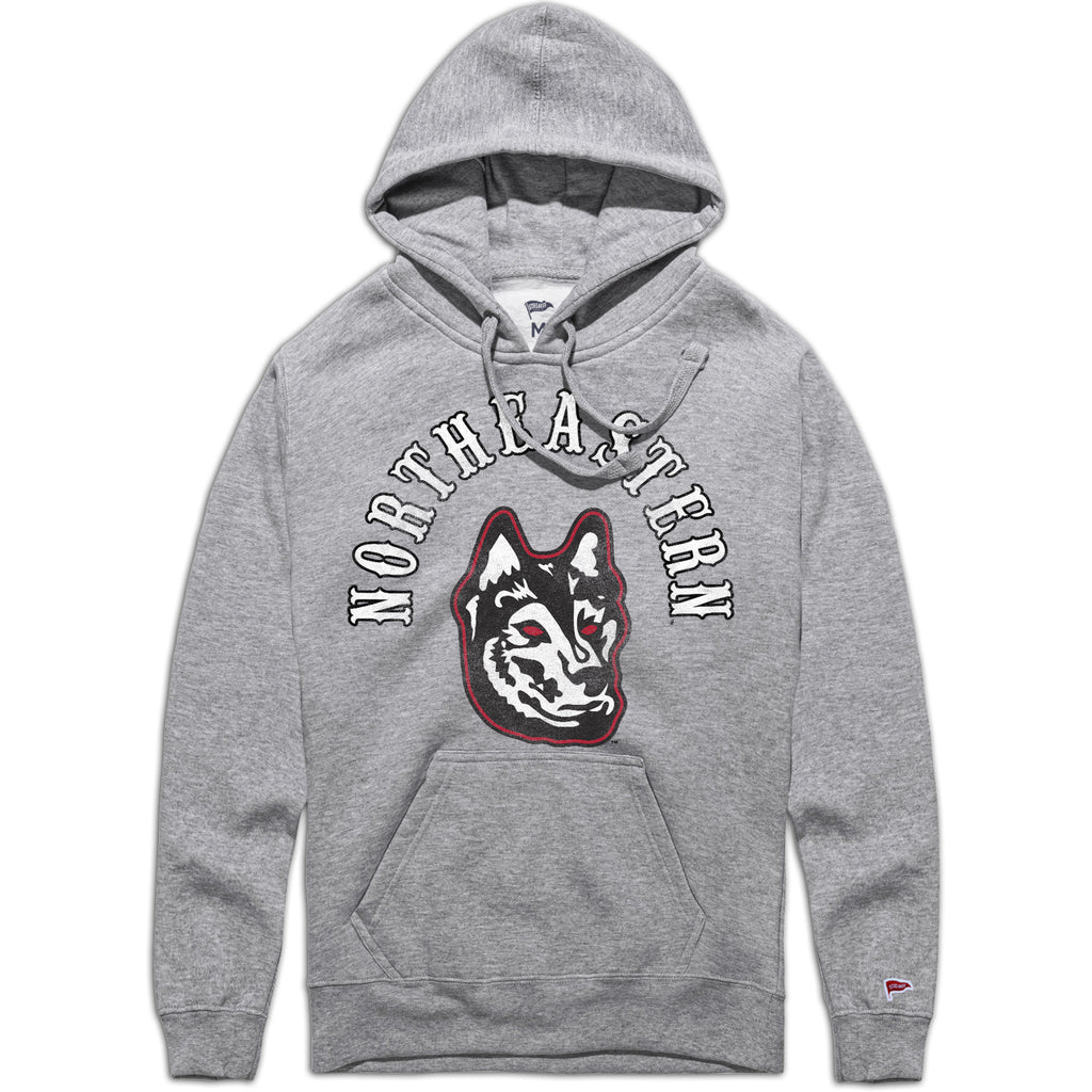 Streaker Sports Northeastern Vintage Crest Hockey Hoodie Relive