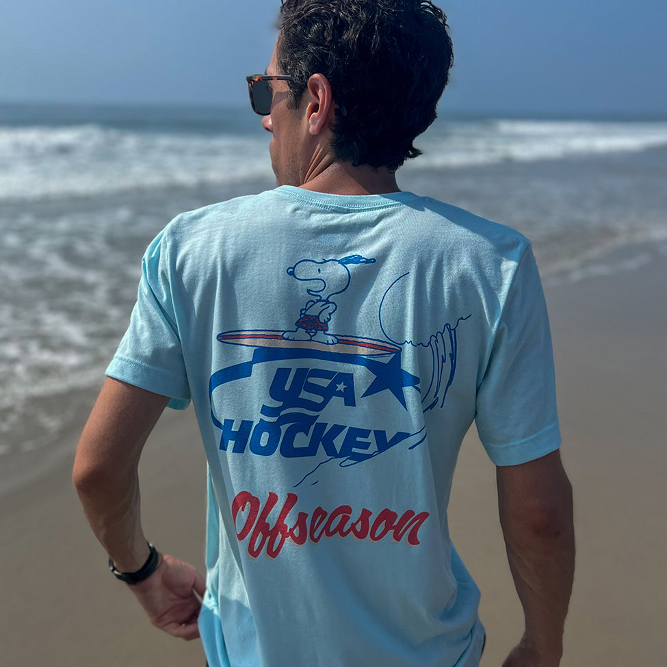 Streaker Sports x Peanuts USA Hockey Offseason Surf Tee - Streaker Sports