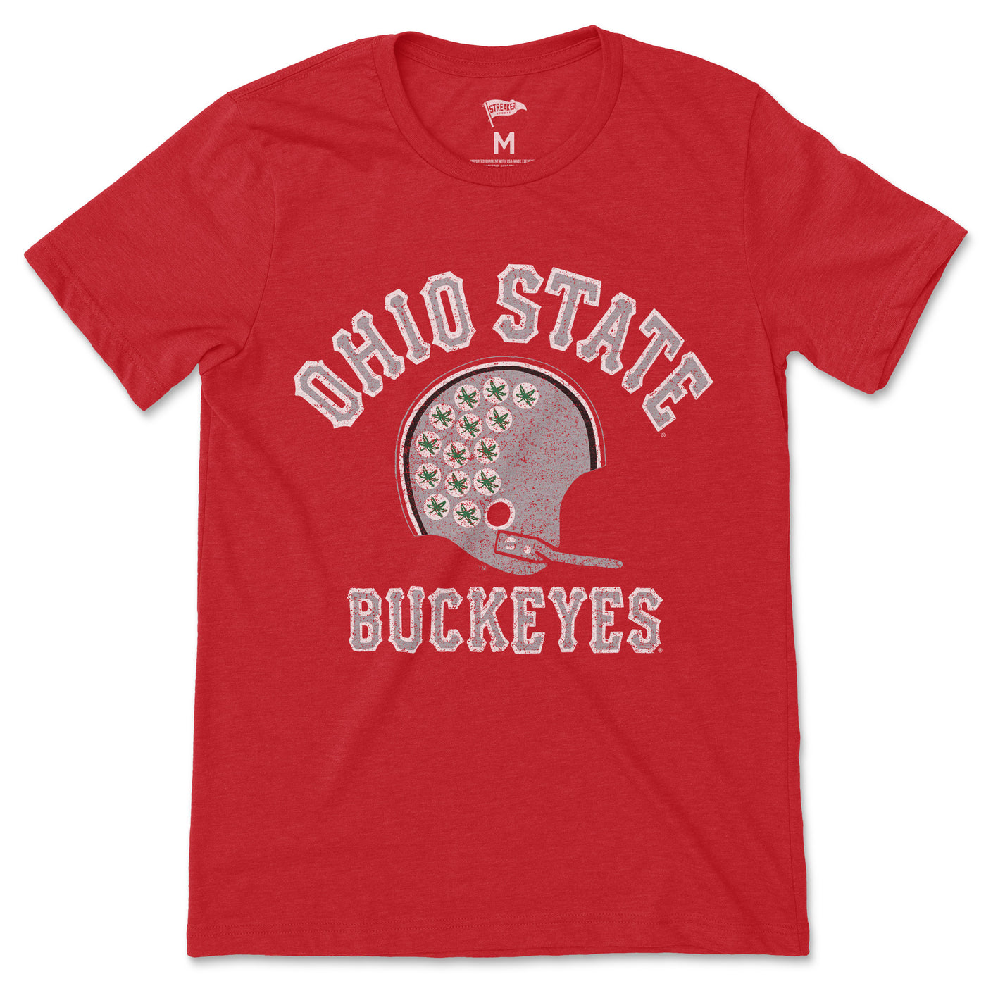 Ohio State Vintage Football Helmet Tee - Streaker Sports