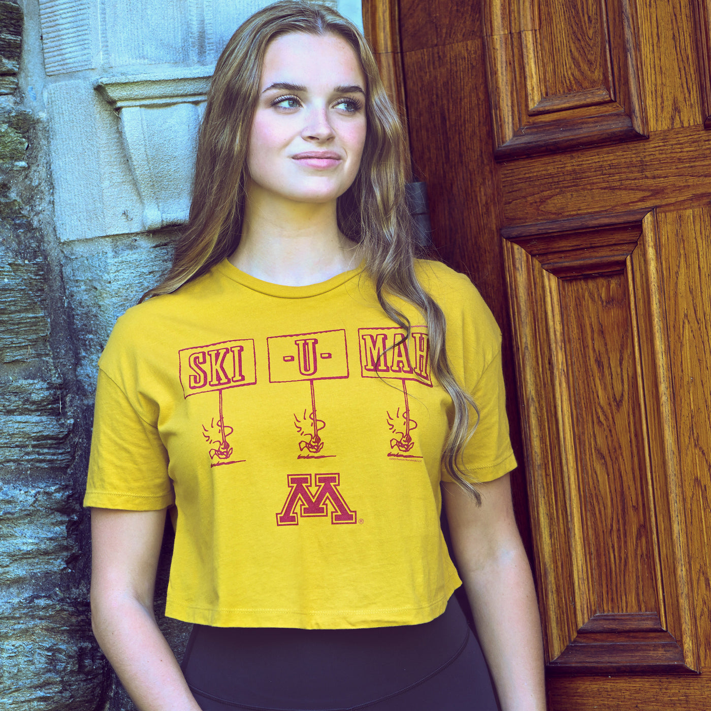 Peanuts x Minnesota Gameday Womens Crop Tee - Streaker Sports