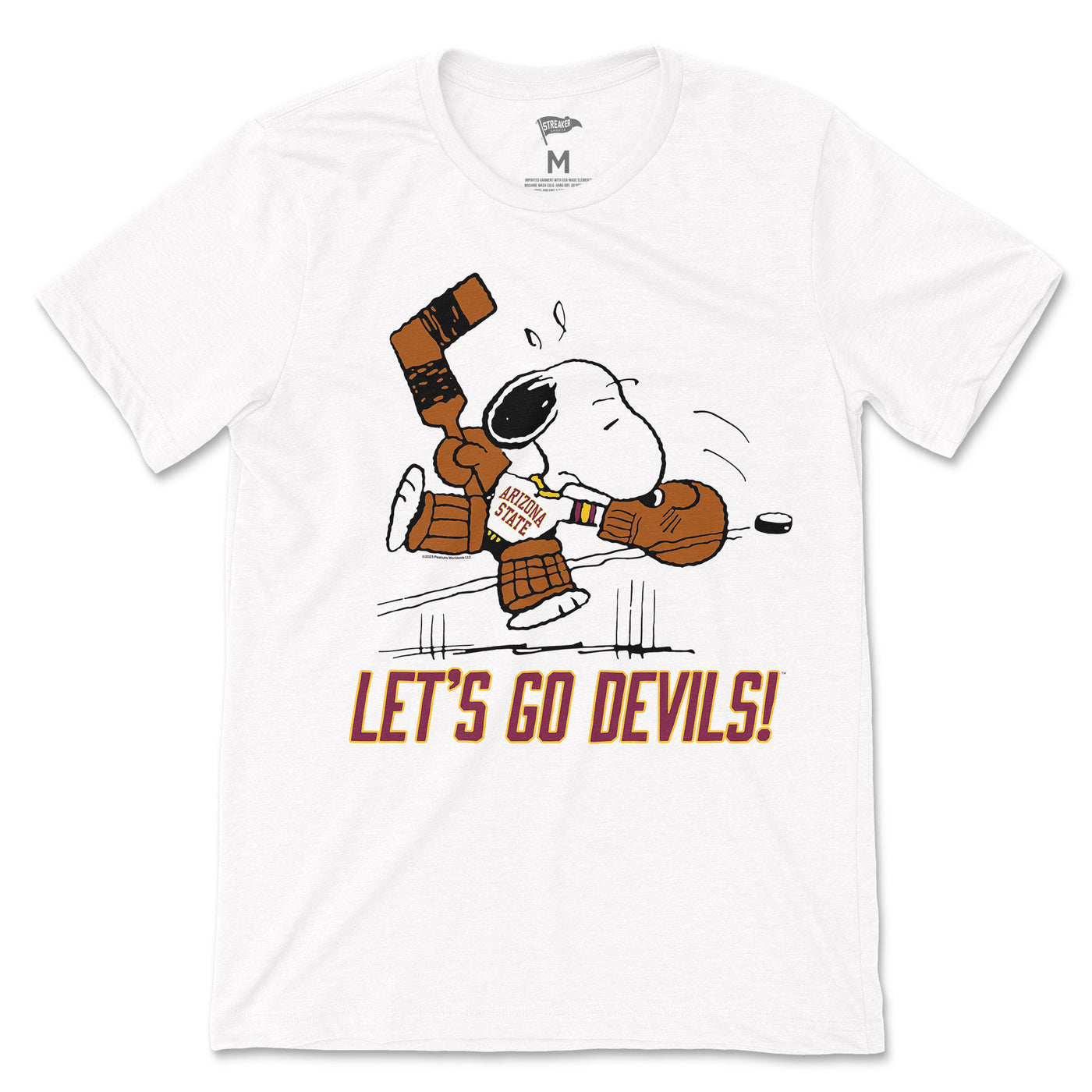 Peanuts x Arizona State Snoopy Goalie Tee - Streaker Sports