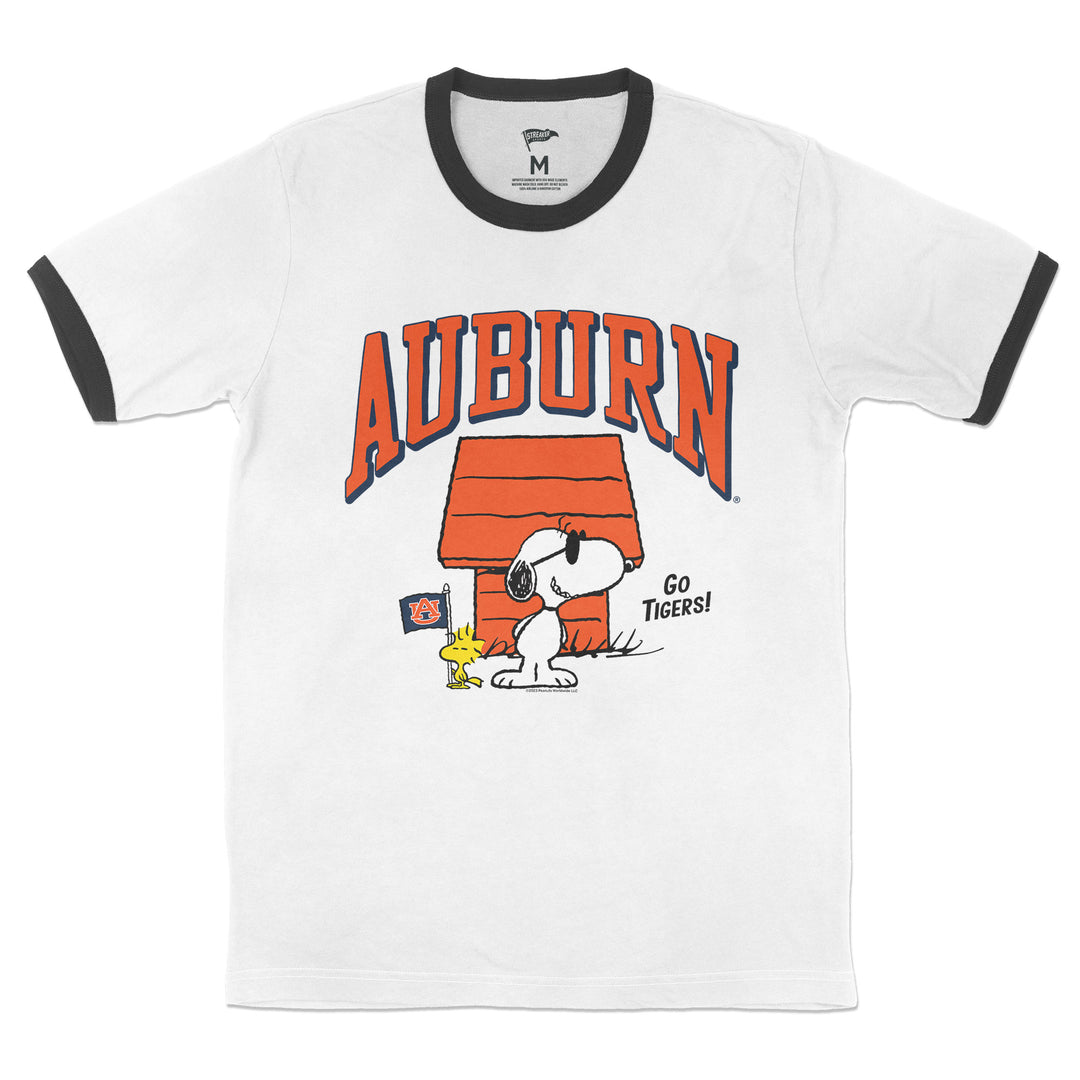 Peanuts x Auburn Joe College Ringer Tee - Vintage Snoopy Style