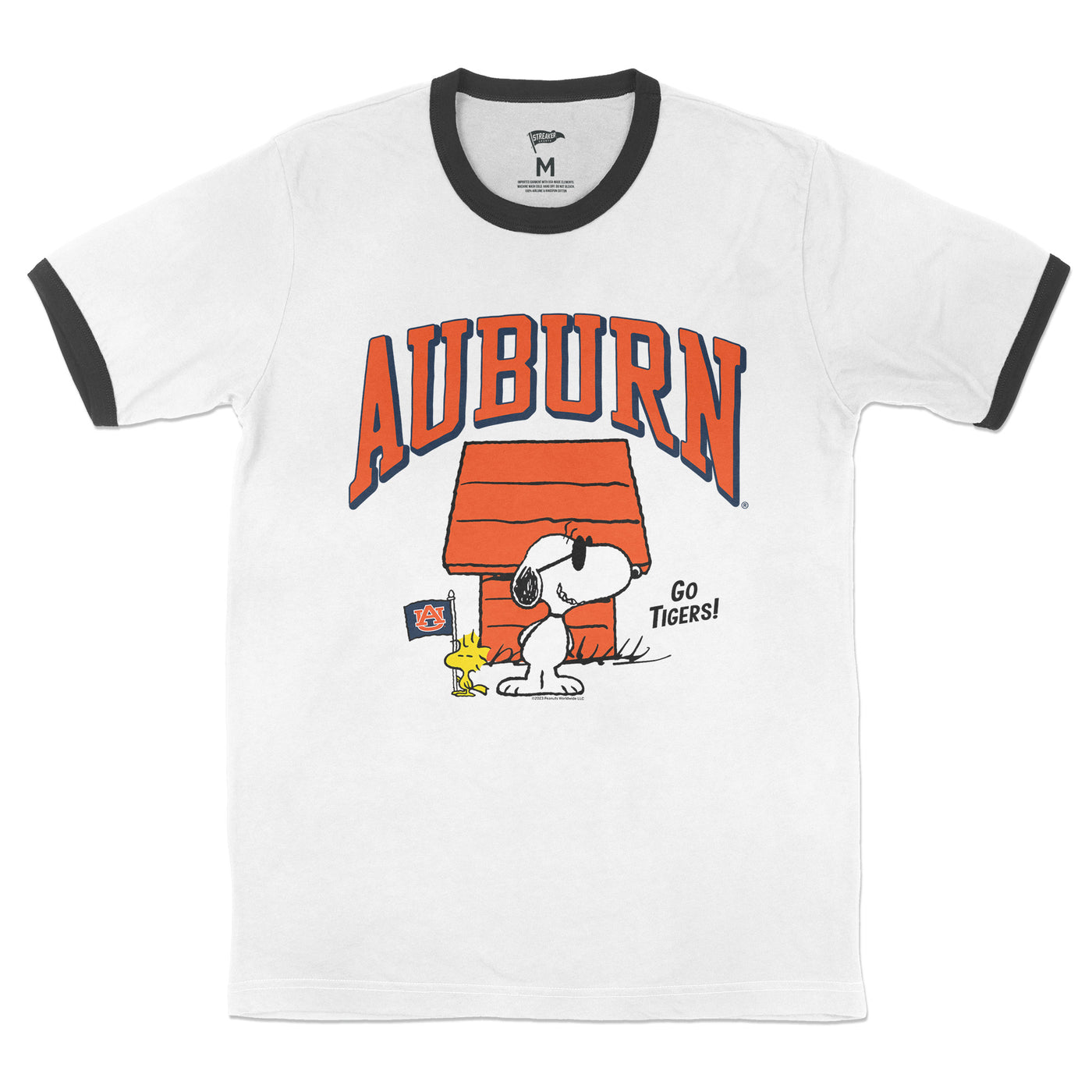 Peanuts x Auburn Joe College Ringer Tee - Streaker Sports