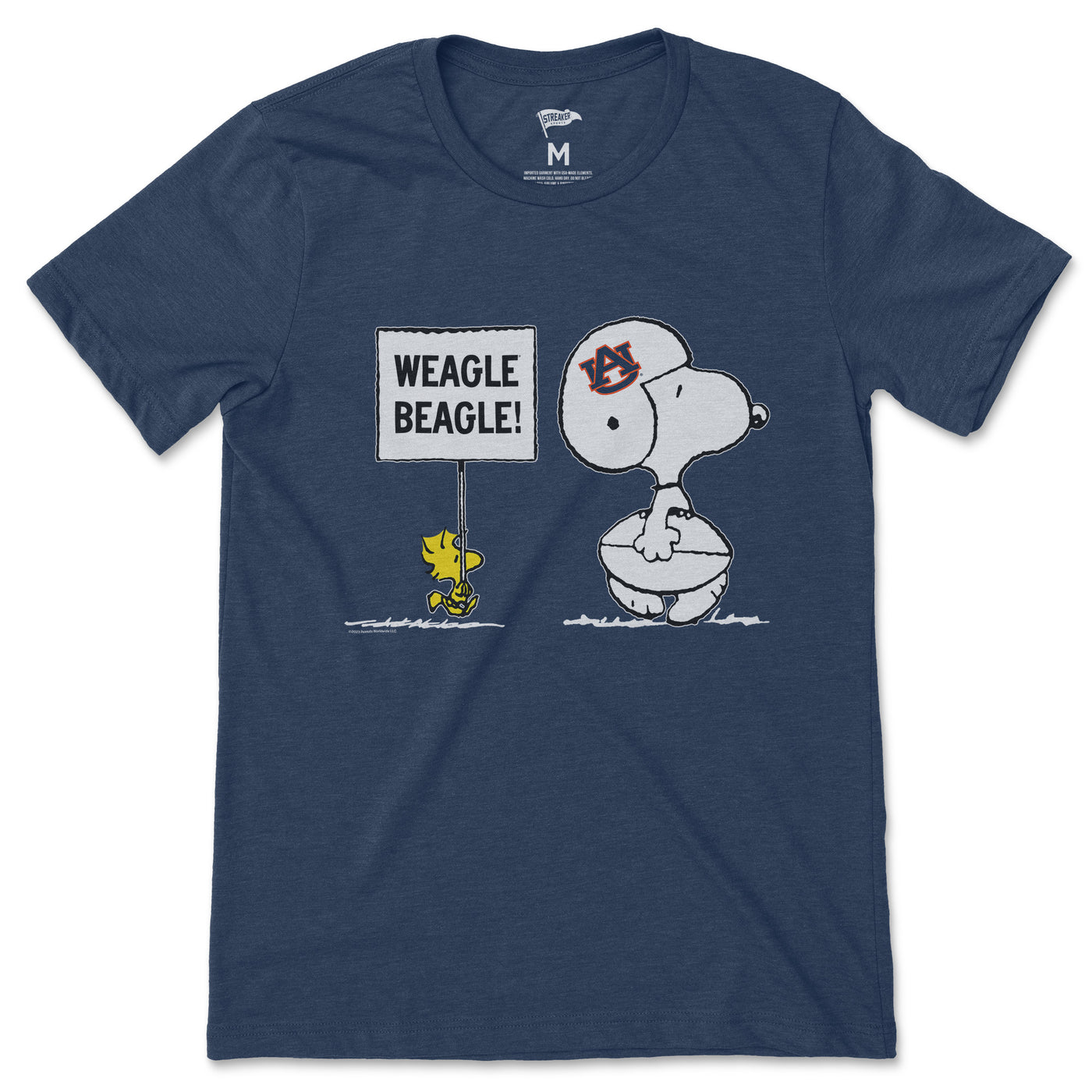 Peanuts x Auburn Weagle Beagle Football Tee - Streaker Sports