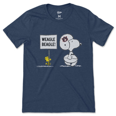Peanuts x Auburn Weagle Beagle Football Tee - Streaker Sports