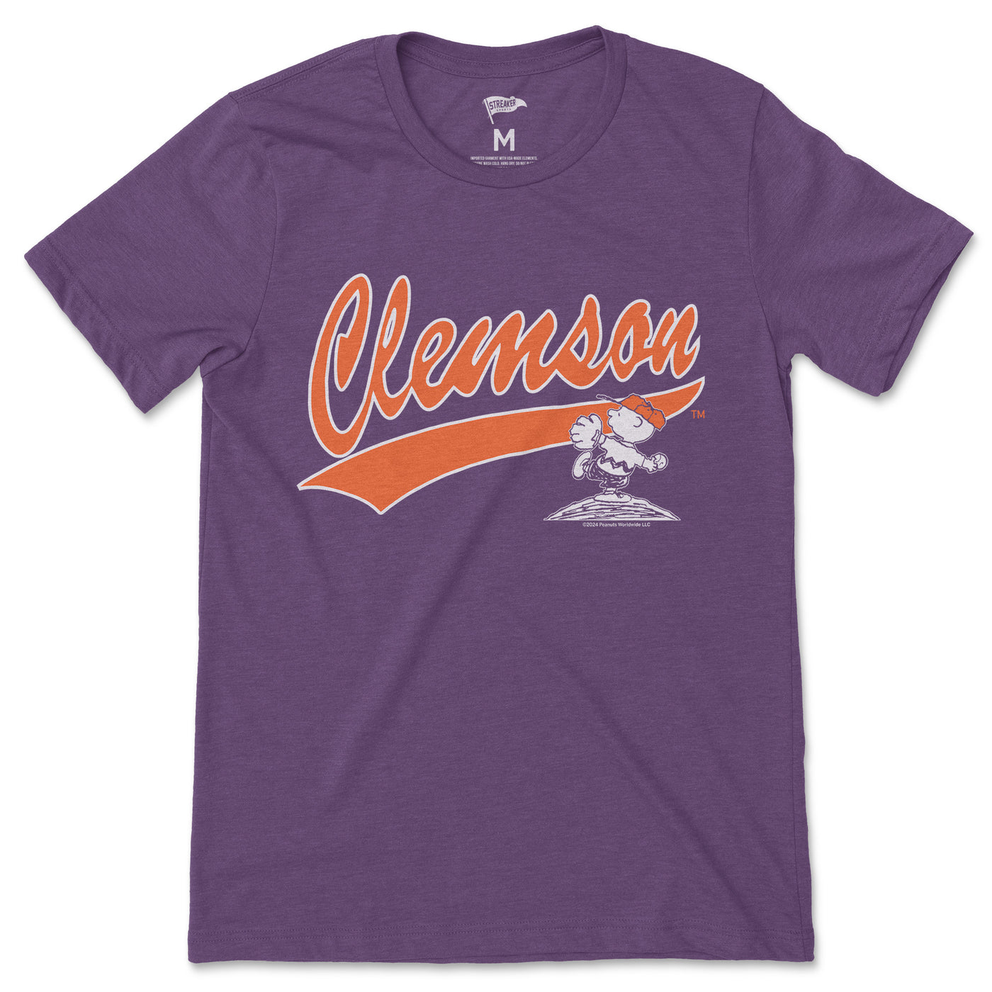 Peanuts x Clemson Baseball Tee - Streaker Sports