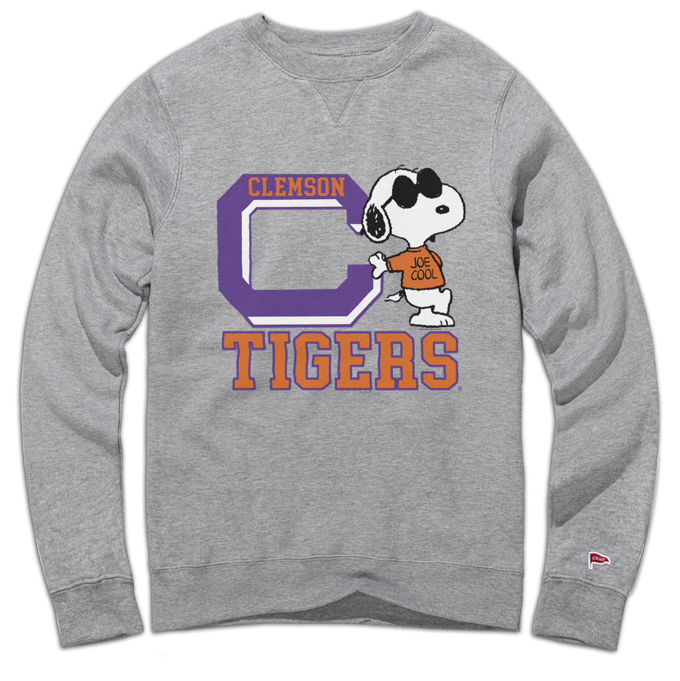 Peanuts x Clemson Joe Cool Crewneck Sweatshirt - Streaker Sports