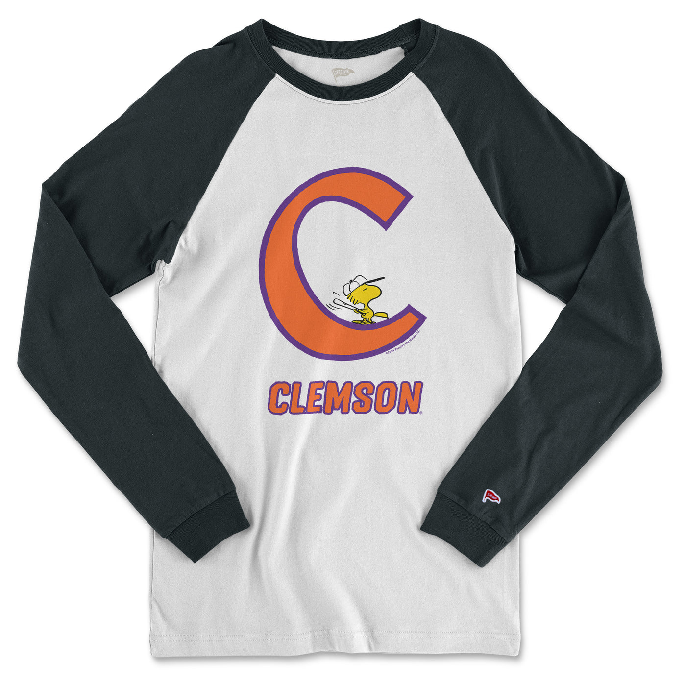 Peanuts x Clemson Woodstock Baseball Shirt - Streaker Sports