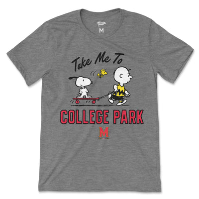 Peanuts x Maryland Take Me To College Park Tee - Streaker Sports