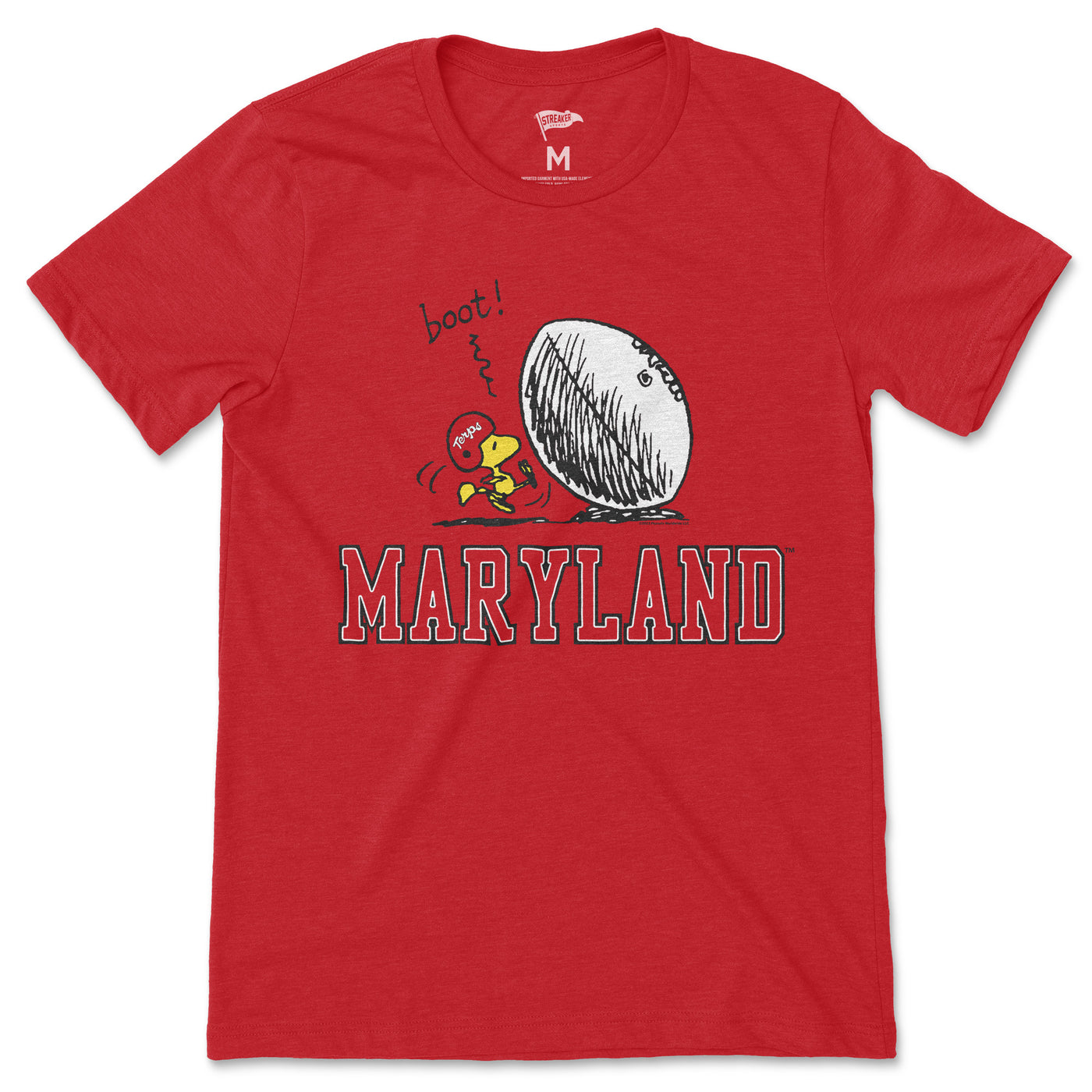 Peanuts x Maryland Woodstock Football Tee - Streaker Sports