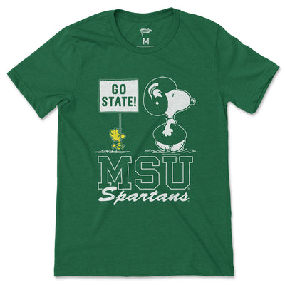Peanuts x Michigan State Football Tee - Streaker Sports