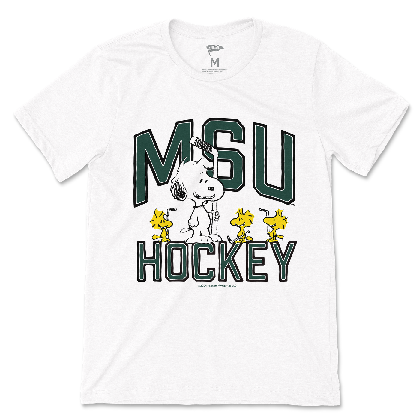 Peanuts x Michigan State Hockey Tee - Streaker Sports