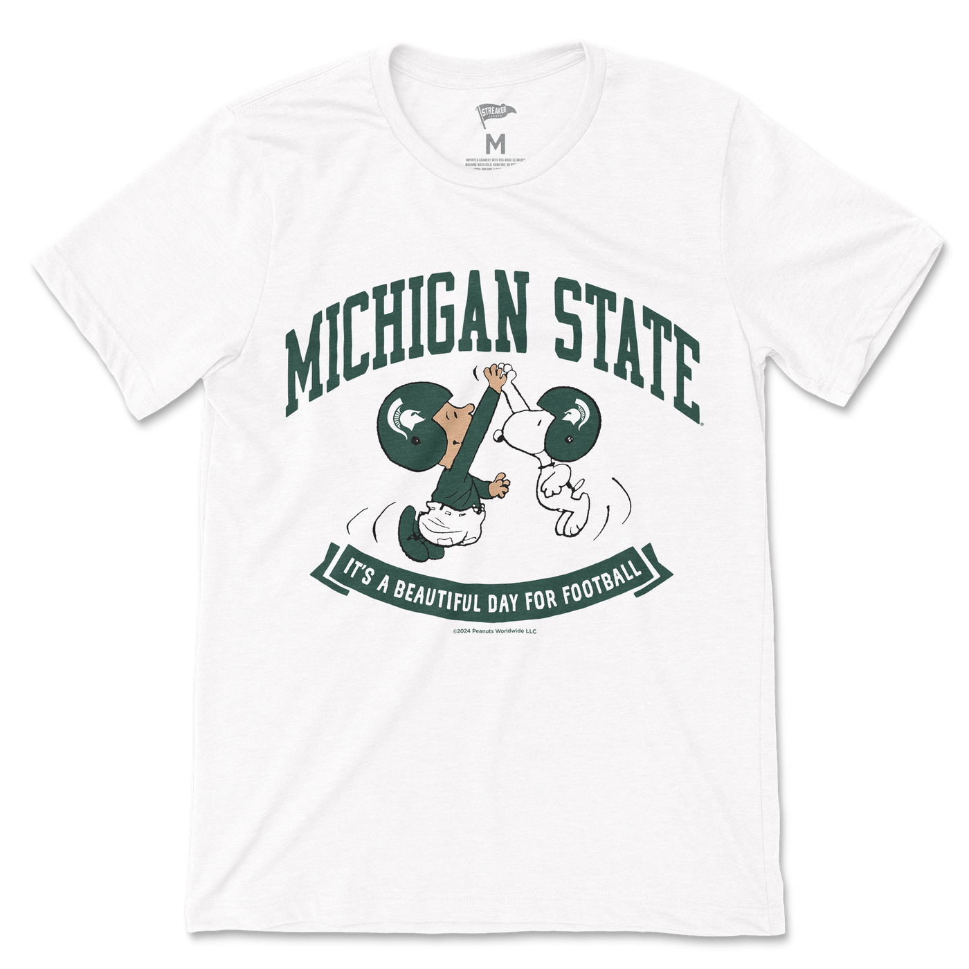 Peanuts x Michigan State It's A Beautiful Day For Football Tee