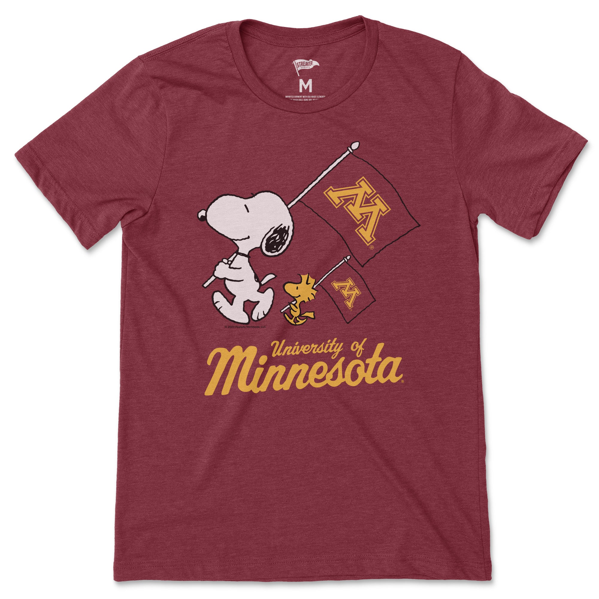 Streaker Sports Peanuts x Minnesota Flags Tee | Vintage Collegiate Style