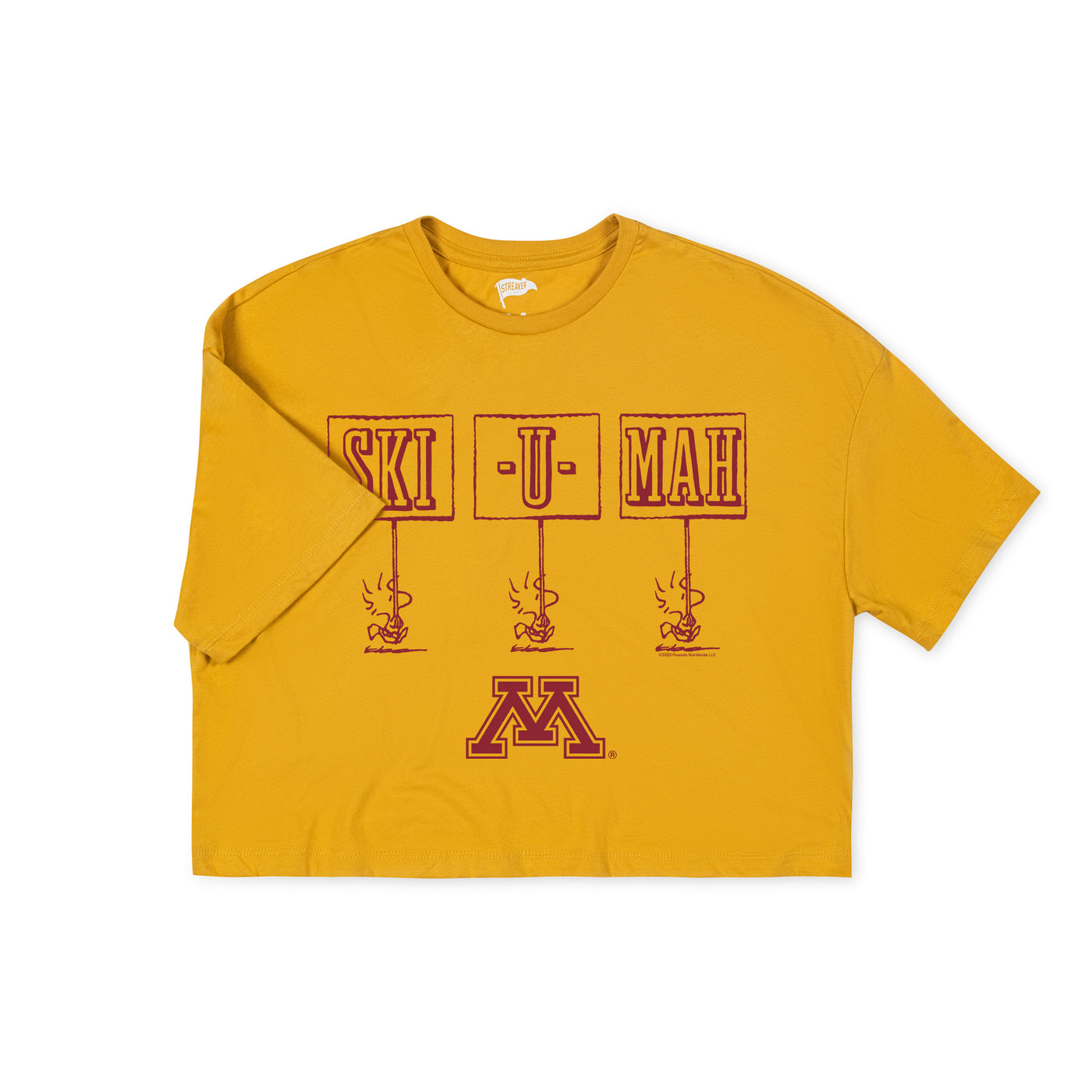 Peanuts x Minnesota Gameday Womens Crop Tee - Streaker Sports