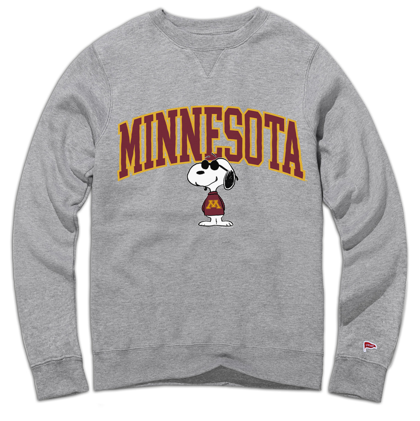 Peanuts x Minnesota Joe College Crewneck Sweatshirt - Streaker Sports