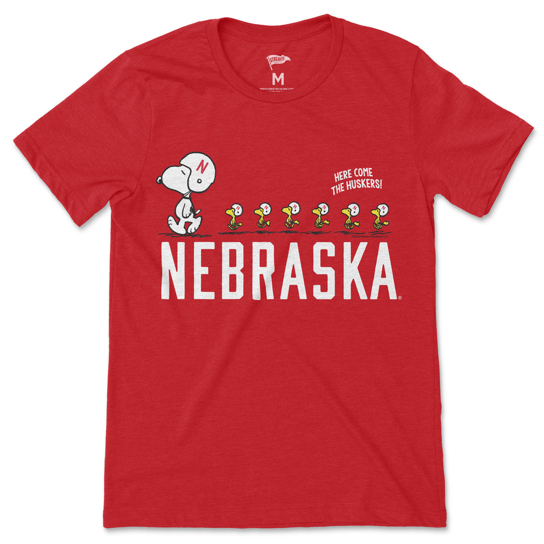 Streaker Sports Peanuts x Nebraska Snoopy's Football Team Tee